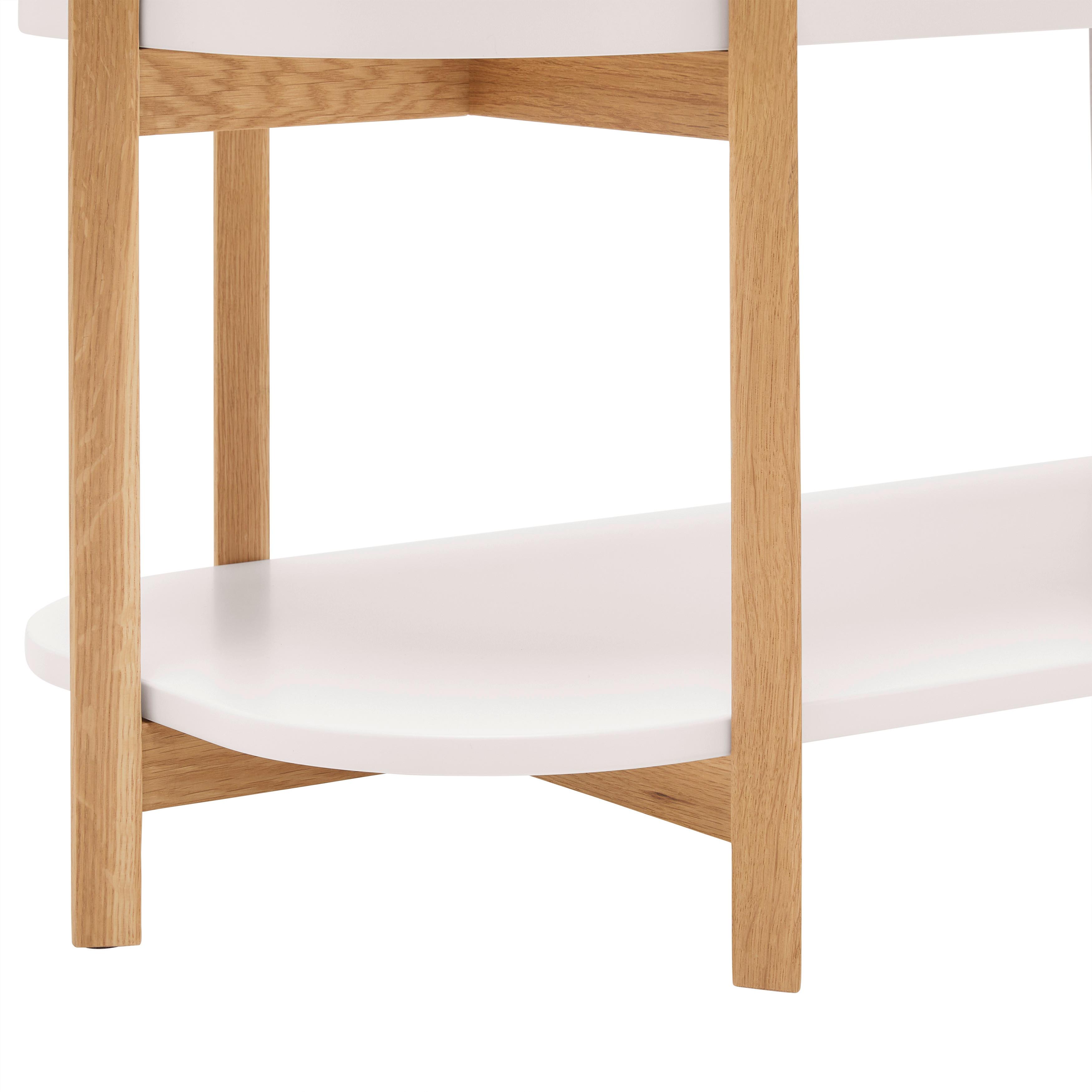 SOFFBORD STRUT - vit/naturfärgad, Modern, trämaterial/trä (100/50/45cm) - Mömax