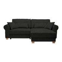 Wohnlandschaft Angelo Schwarz - Schwarz, MODERN, Holz/Holzwerkstoff (255/92/185cm) - Mömax