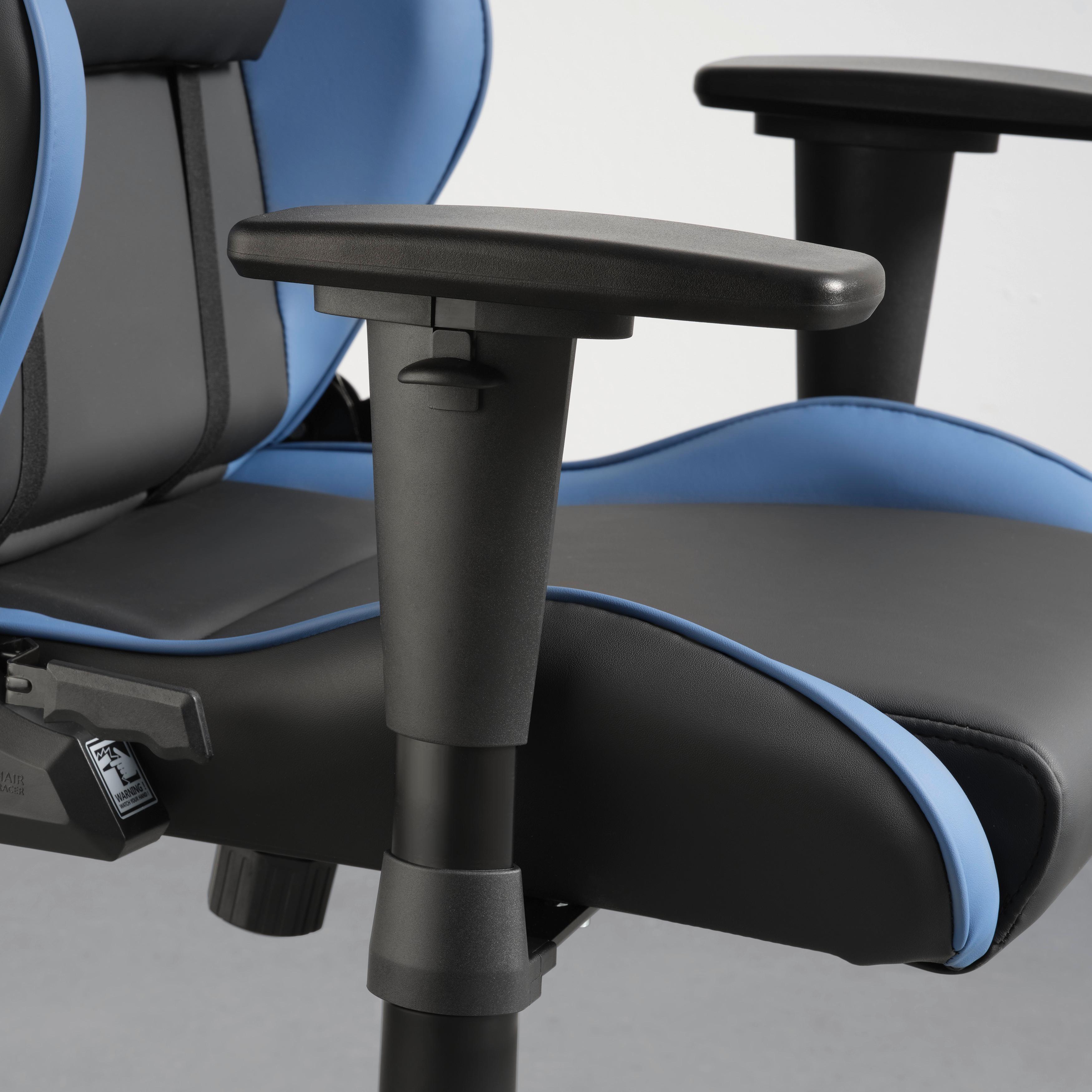 GAMINGSTOL GLADIATOR -EXKLUSIV- - blå/svart, Modern, textil/plast (70/126/70cm) - Dxracer