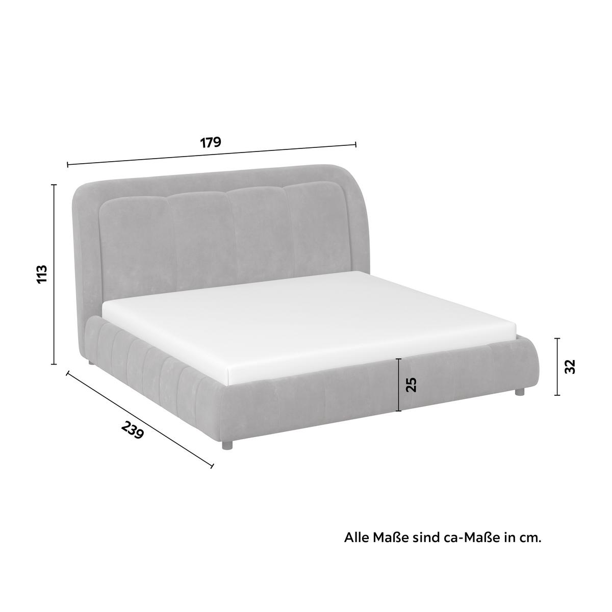 Polsterbett Anton Braun ca. 160x200 cm - Schwarz/Braun, MODERN, Holz/Textil (160/200cm) - Bessagi Home