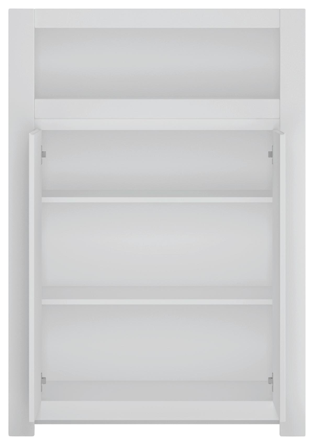 Komoda Novi - bijela/crna, Moderno, drvni materijal/plastika (92/133/42,2cm) - Premium Living