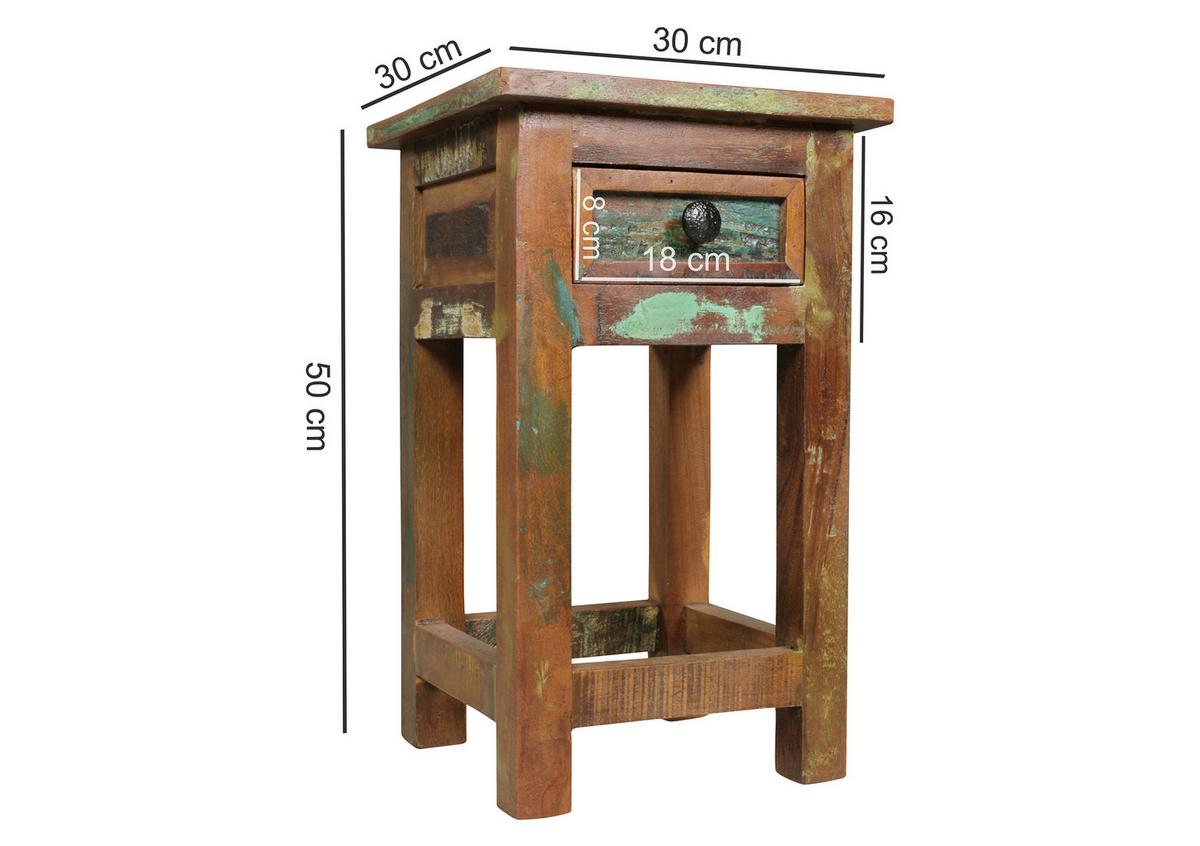 Mizica Kalkutta - črna/rjava, Design, kovina/les (30/30/50cm) - MID.YOU