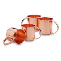 Set Lončkov Moscow Mule, Barva Bakra, 4 Kos - barve bakra, Basics, kovina (13,7/8,9/9cm) - Echtwerk