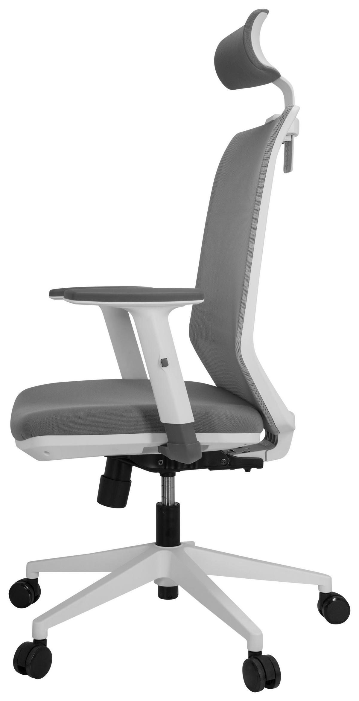 Pisarniški Stol Profondo Pro W, Siva - siva/bela, Basics, umetna masa/tekstil (70/117/62cm) - MID.YOU