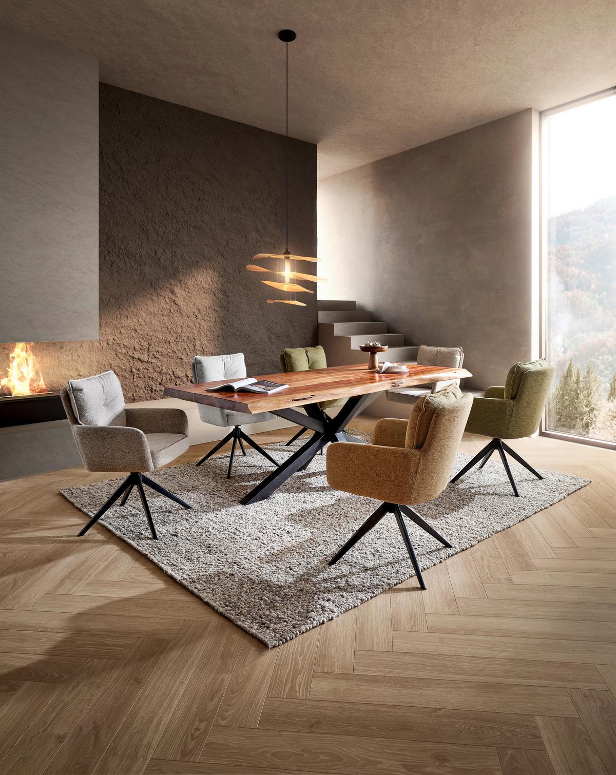 KRZESŁO Z PODŁOKIETNIKAMI BIG JOE -EXKLUSIV- - czarny/pomarańczowy, Design, metal/tkanina (61/90/67cm) - Novel