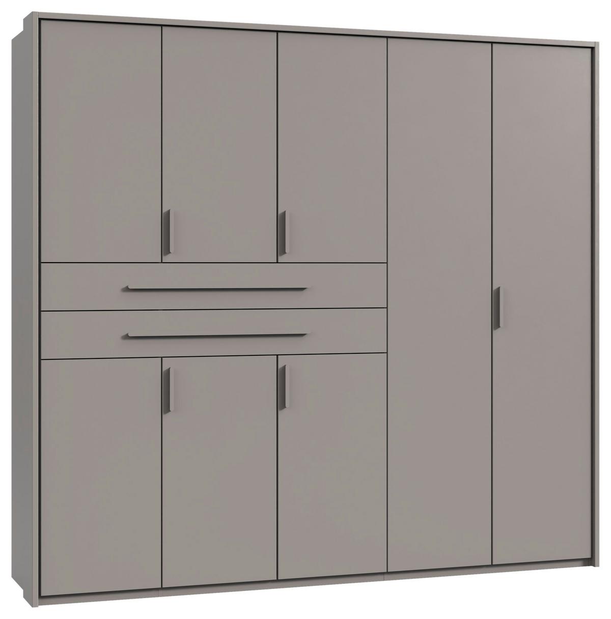 Ormar S Klasičnim Vratima Lumio - sivo-bež, Konvencionalno (225/208/65cm) - Modern Living