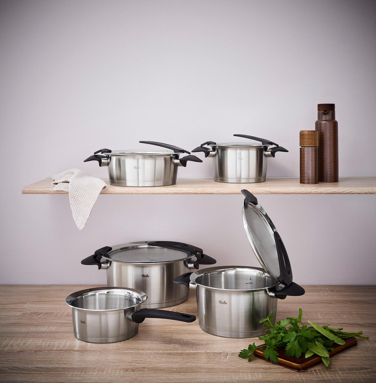 ZESTAW GARNKÓW 1611805000 FISSLER - kolor srebrny, Basics, metal - Fissler