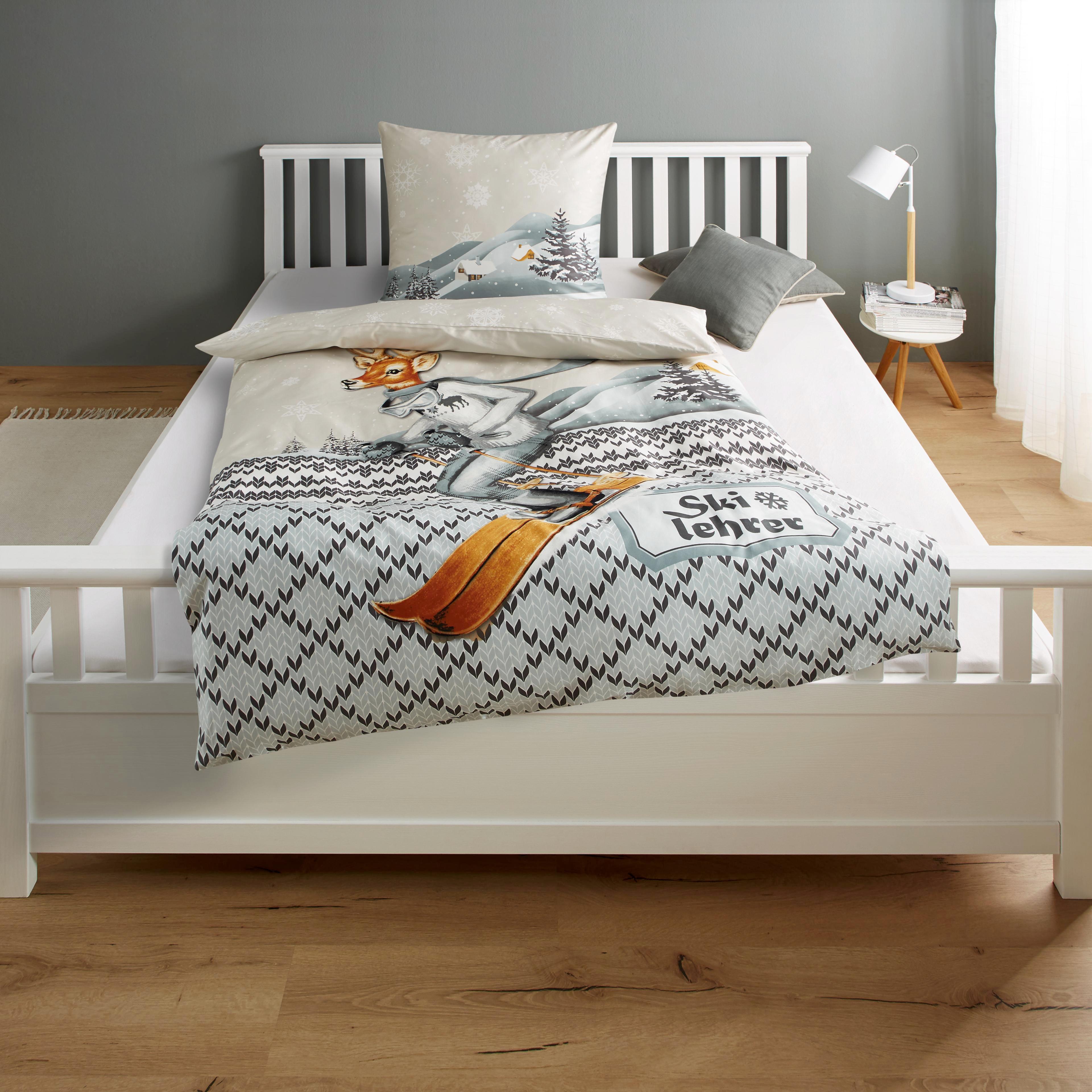 Bettwäsche Skilehrer in Multicolor ca.  135x200 cm - Multicolor, KONVENTIONELL, Textil (135/200cm) - Bessagi Home