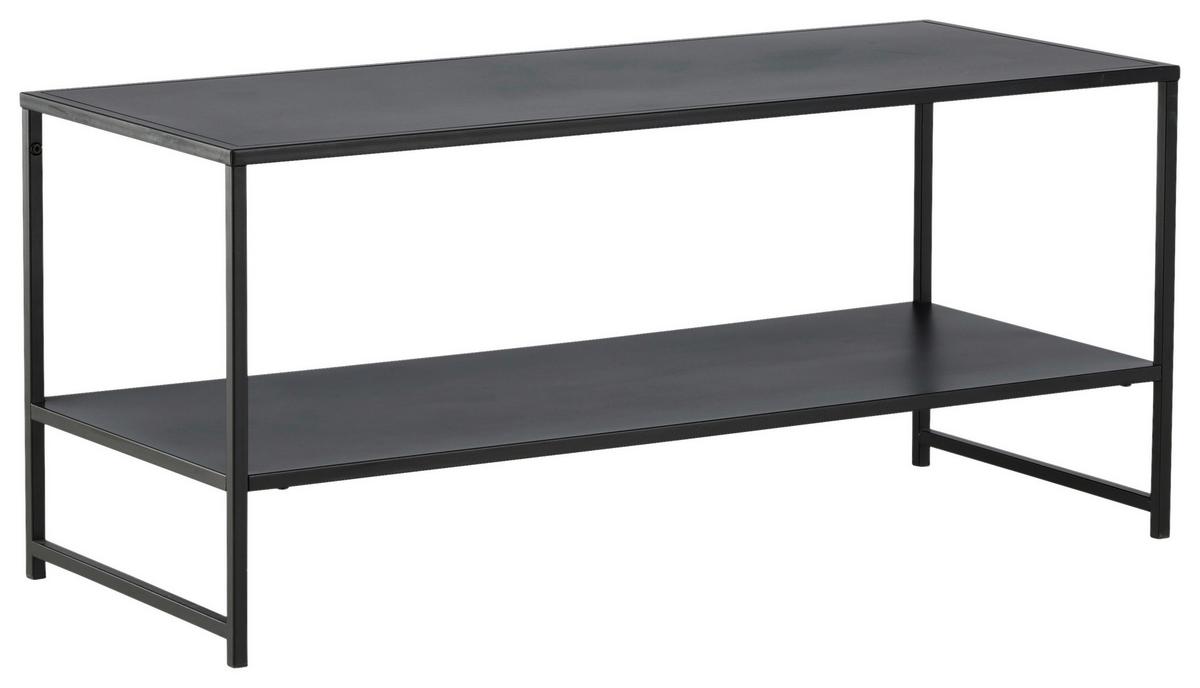 COUCHTISCH STAAL - Schwarz, Design, Metall (102/43/45cm) - Livetastic