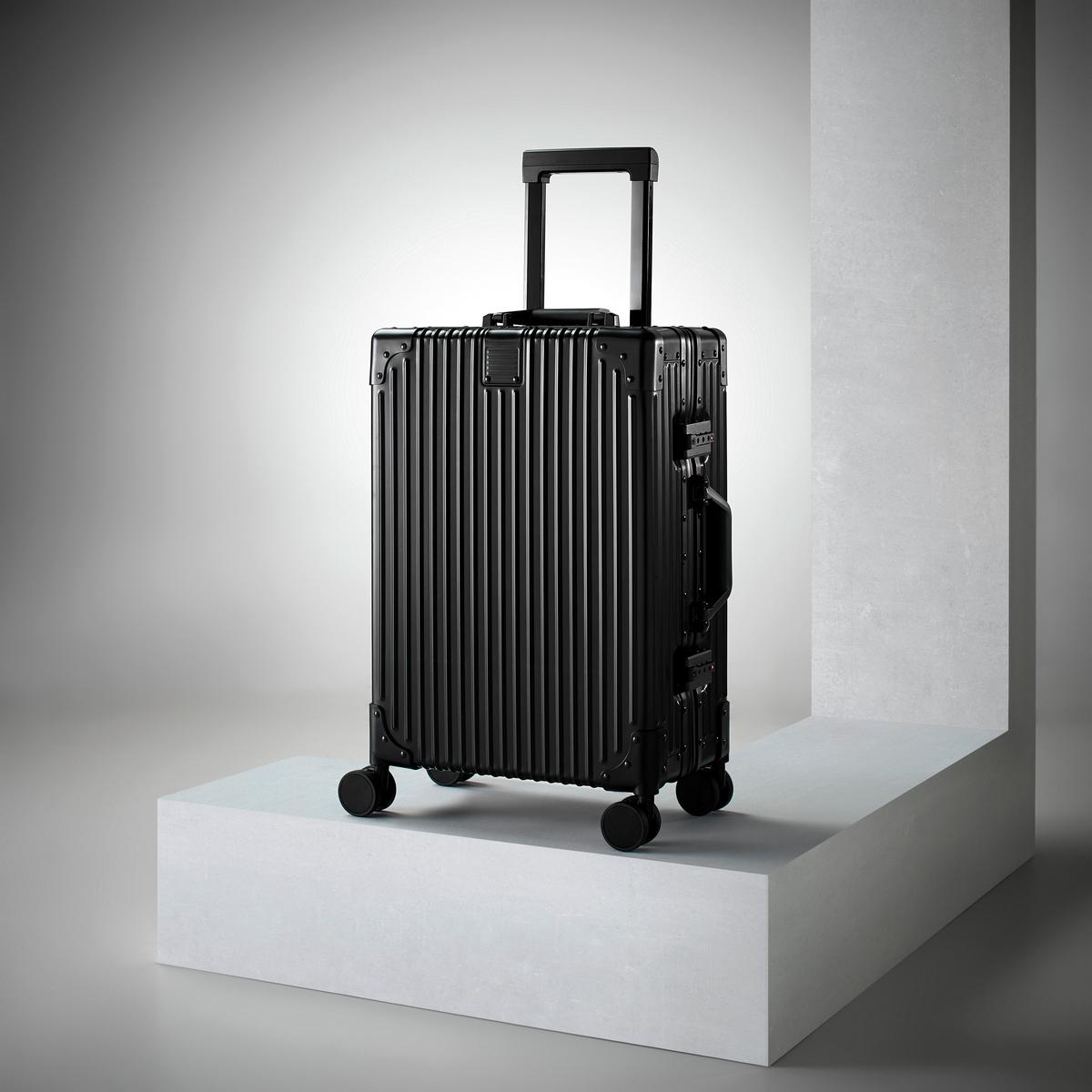 Reisekoffer Dubai Schwarz - Schwarz, KONVENTIONELL, Metall (56/36/22cm) - Mömax