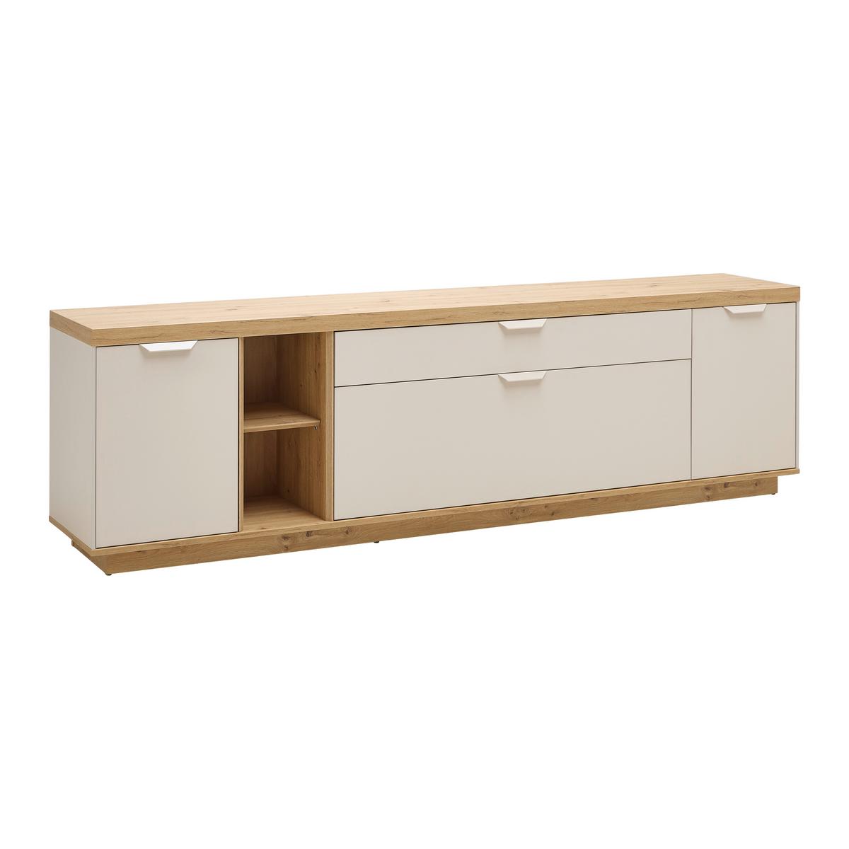 TV-Element Jake Eiche Artisan/Kaschmir - Kaschmir/Eiche Artisan, MODERN, Holzwerkstoff/Kunststoff (213/62/38cm) - Mömax