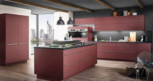Kuhinja Easytouch - boje hrđe/crvena, Moderno, drvni materijal - Nobilia