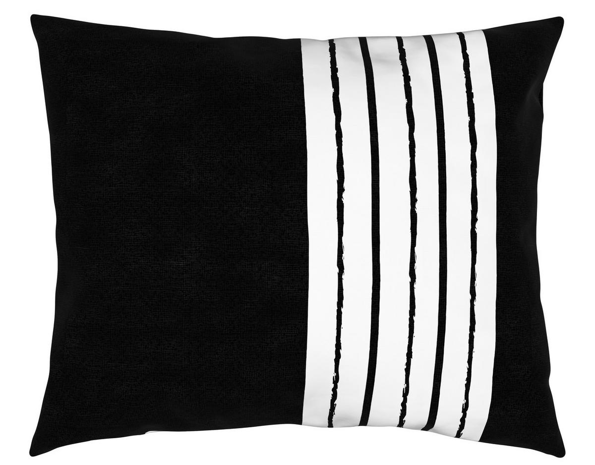 Bettwäsche Stripes in Schwarz/Weiss ca. 160x210cm - Schwarz, Modern, Textil (160/210cm) - Modern Living