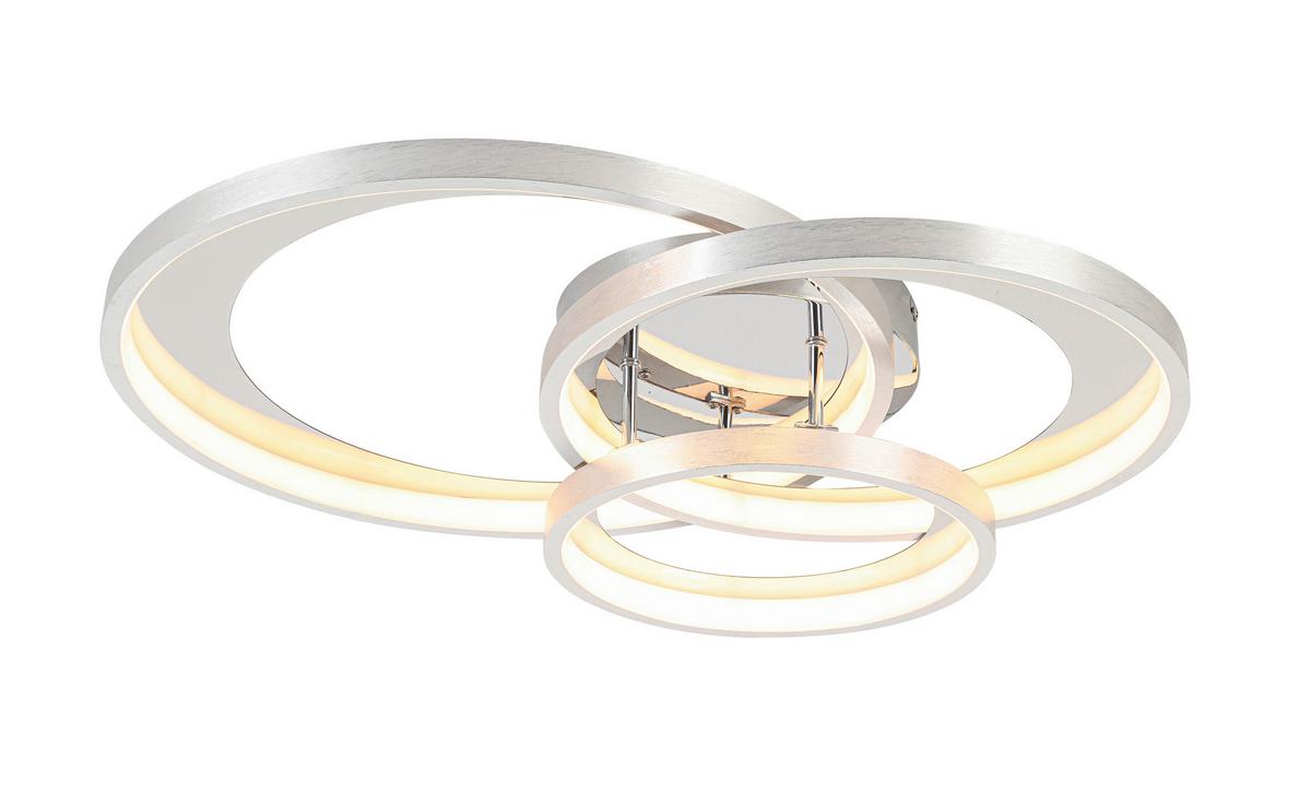 LAMPA SUFITOWA LED MATTEO *SBN*SH* - kolor aluminiowy/kolor chromowy, Design, tworzywo sztuczne/metal (54,2/46,8/11cm) - Novel