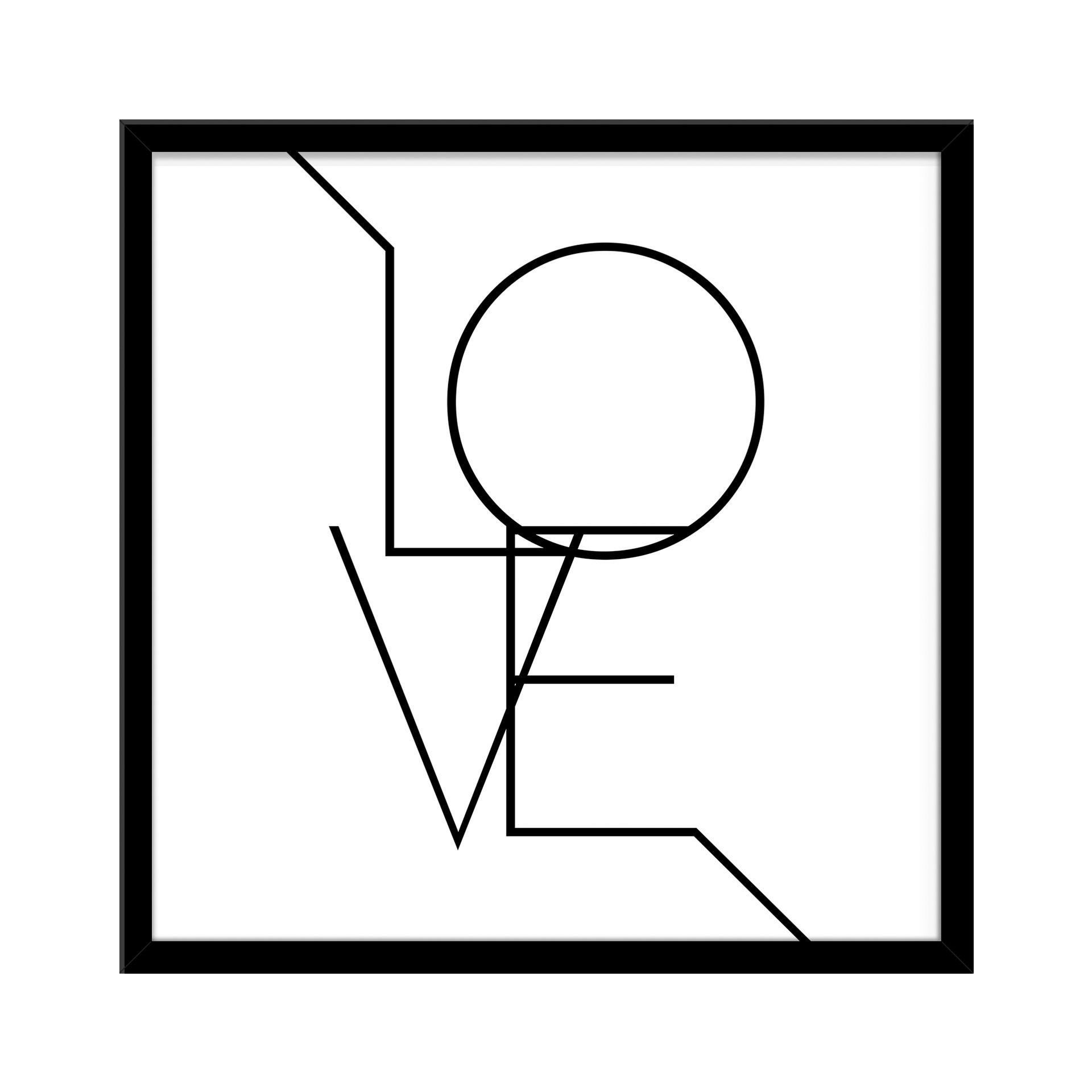 Slika Vous Ii - črna/bela, papir/leseni material (30/30cm) - Modern Living