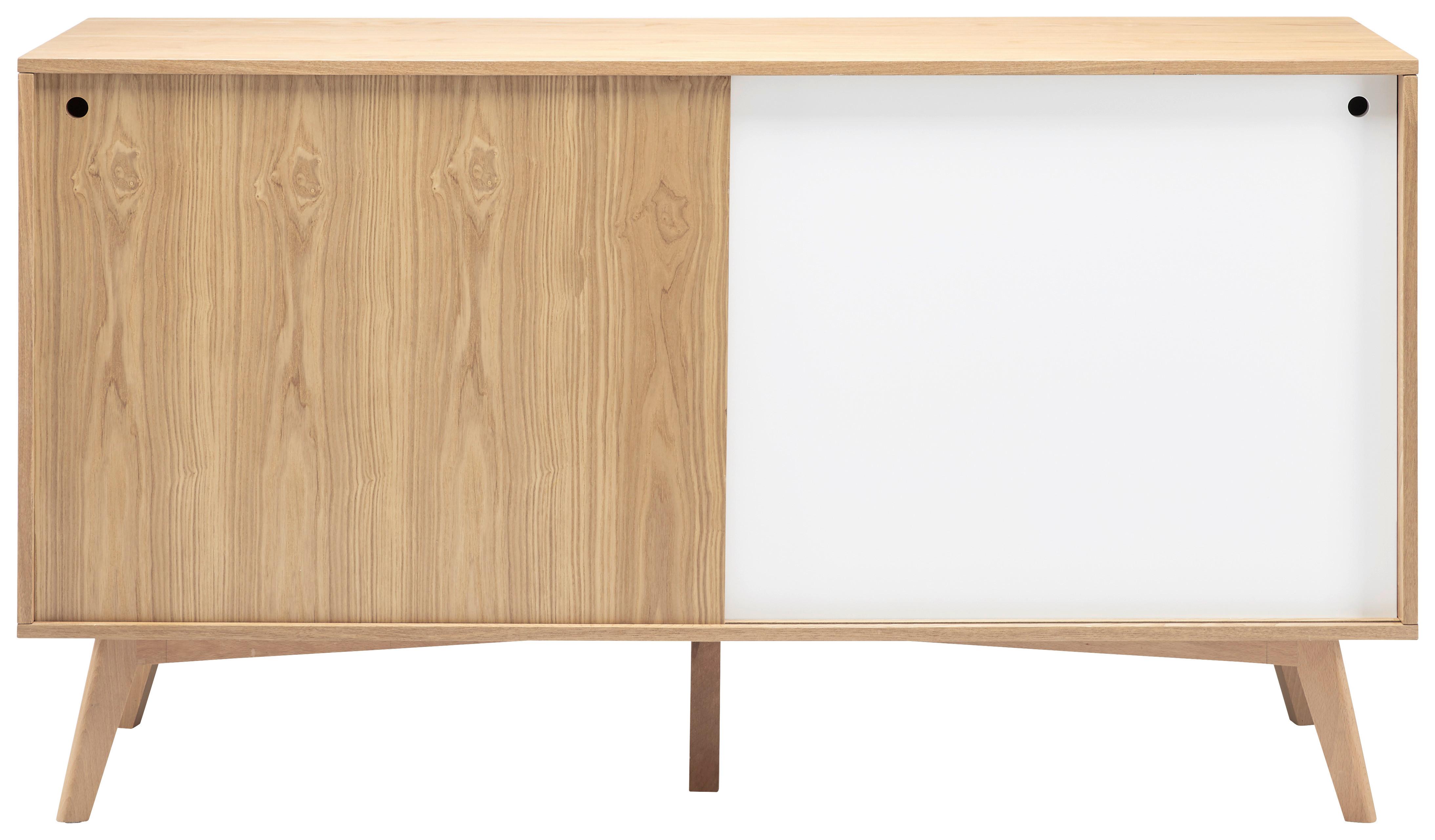 Sideboard in Eschefarben/Weiss "Jillian" - Weiss/Eschefarben, Modern, Holz (140/80/45cm) - Bessagi Home