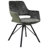 Stolica S Rukonaslonima Adriana - zelena/crna, Moderno, drvo/metal (61/85/63cm) - Premium Living