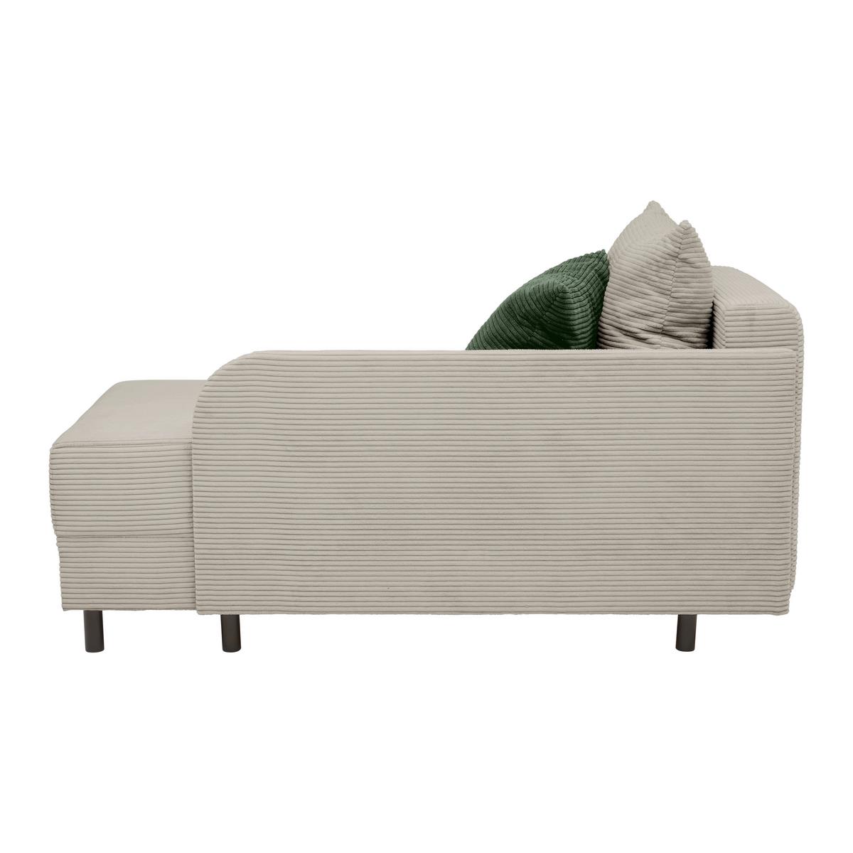 Liege Nova Beige - Beige/Schwarz, MODERN, Holz/Textil (85/62/145cm) - Mömax
