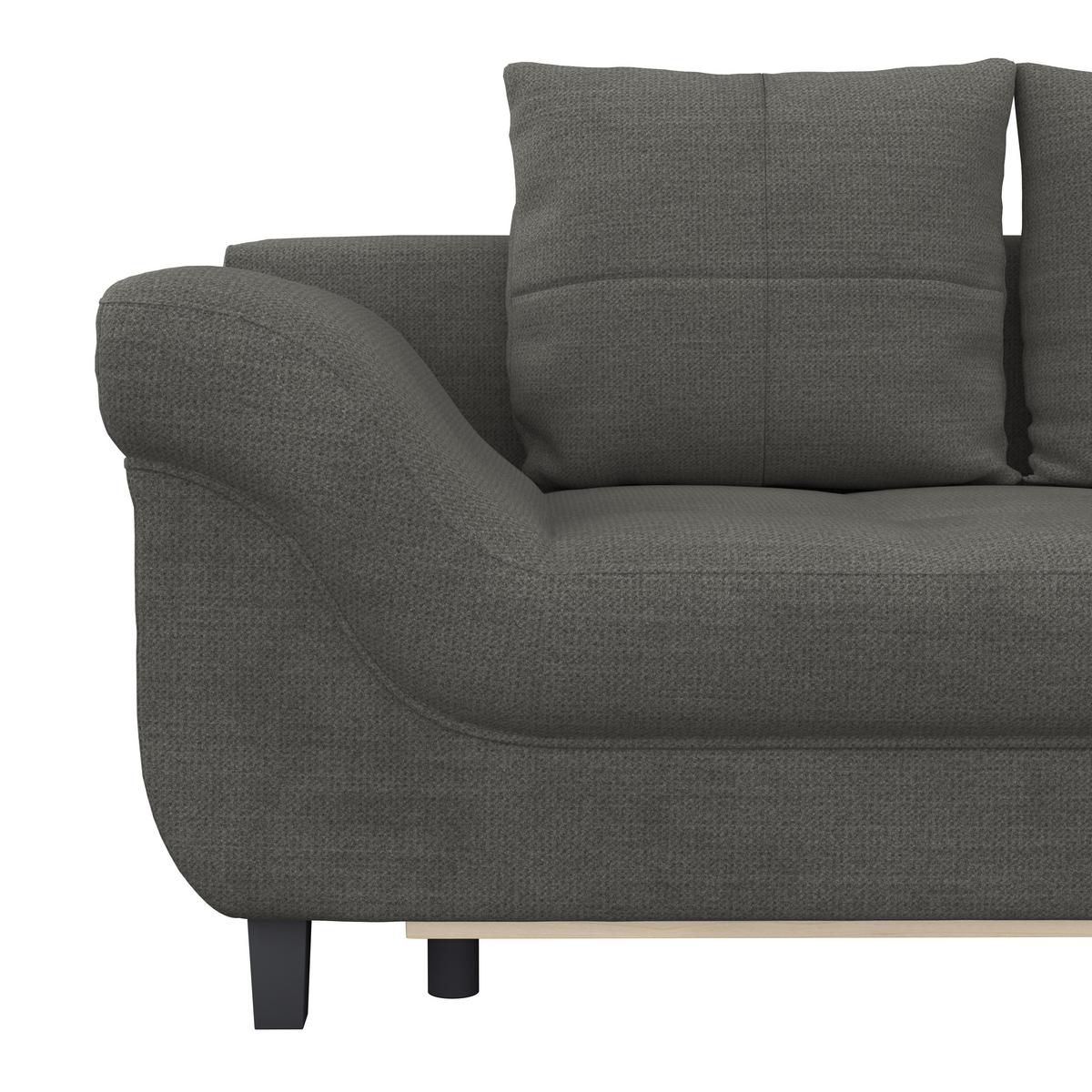 Kutna Garnitura Mendoza - crna/antracit, Konvencionalno, tekstil (309/197cm) - Modern Living