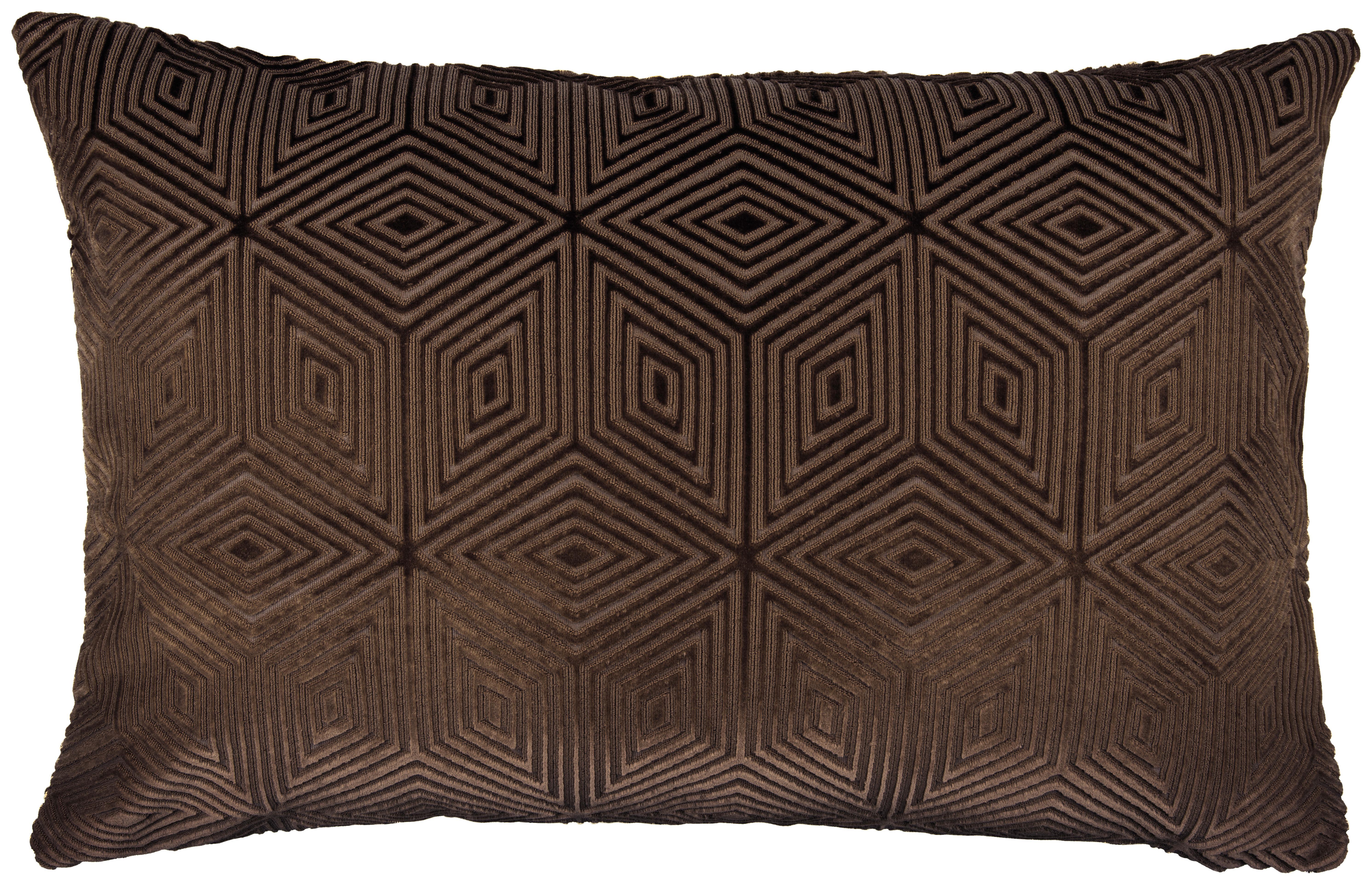 Kissenhülle Rania Dunkelbraun ca. 40x60cm - Dunkelbraun, Textil (40/60cm)