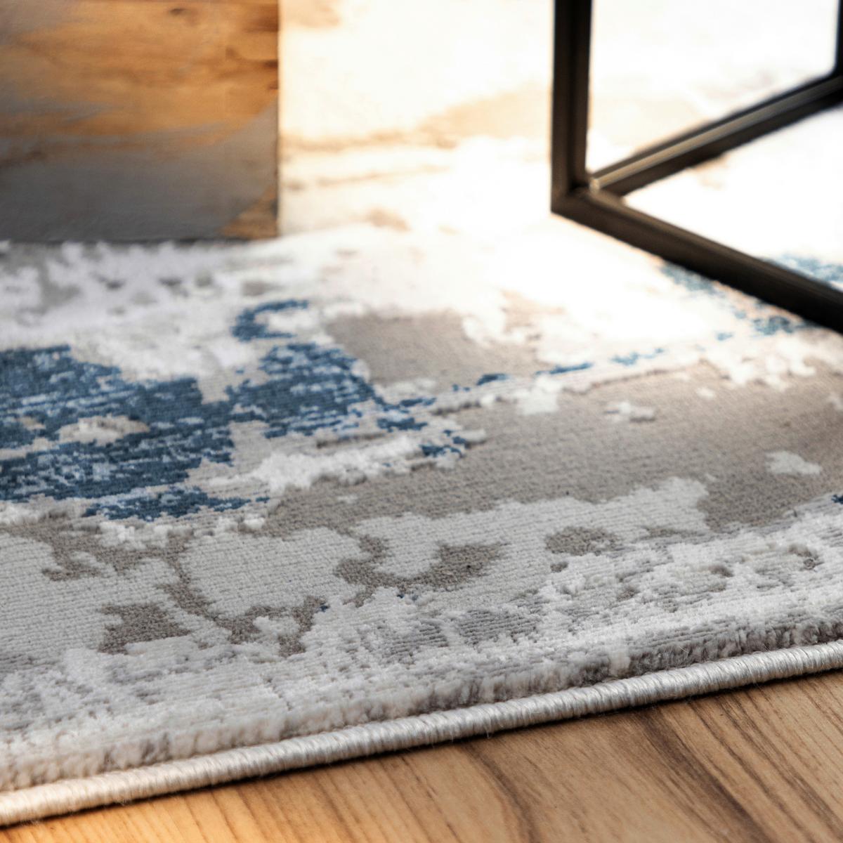 Webteppich My Phoenix Blau/Beige ca. 160x230cm - Blau, Design, Textil (160/230cm) - Obsession