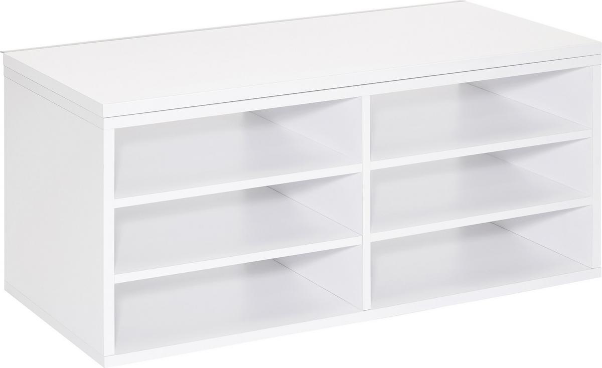 Regaleinsatz Weiss - Weiss, Modern, Holzwerkstoff (76/33,1/36,7cm) - Mömax