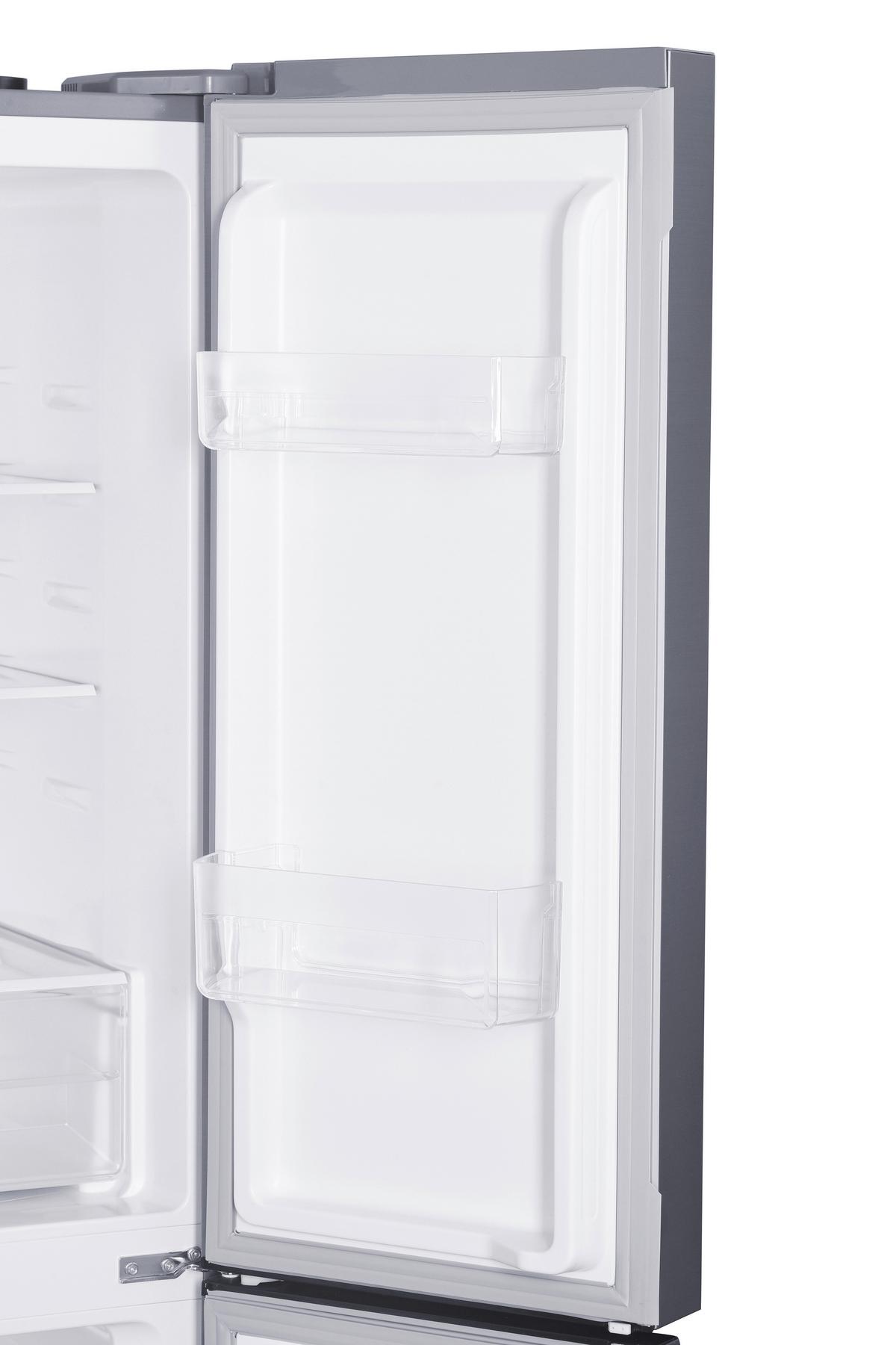 Kühl-Gefrier-Kombination W-CD 362 NFD E IX Silberfarben - Silberfarben, KONVENTIONELL, Kunststoff/Metall (79/180/62cm) - Wolkenstein