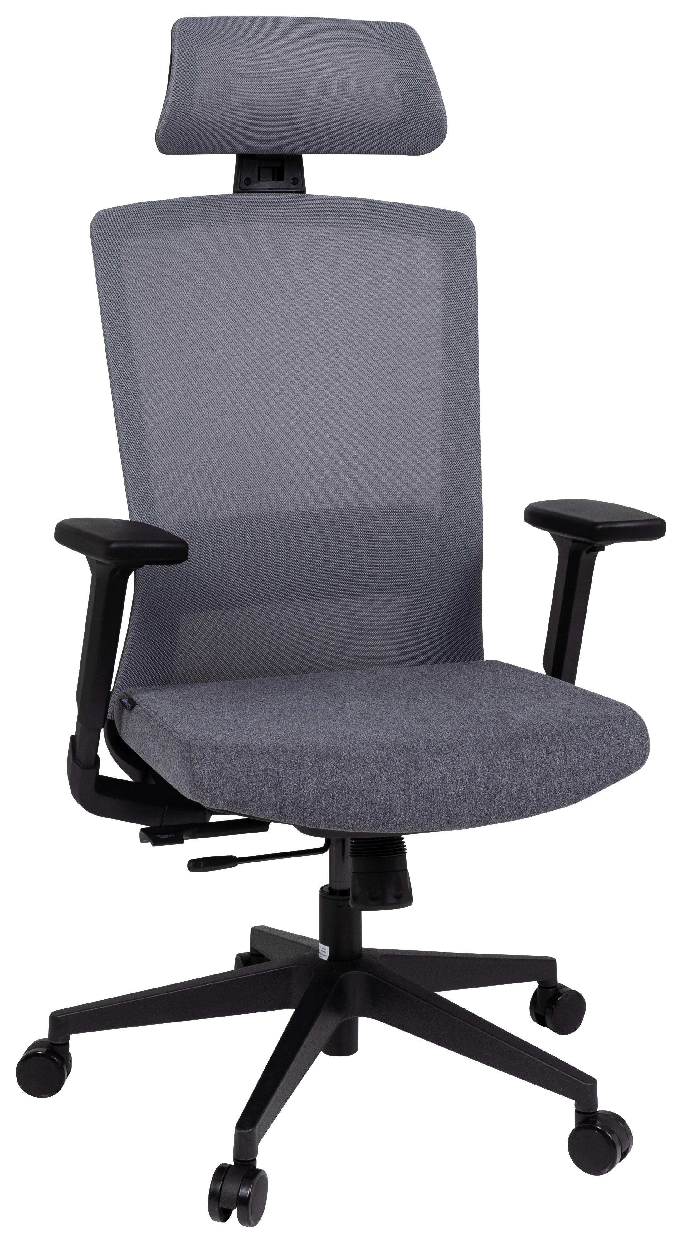 Pisarniški Stol Captivo, Siva - siva/črna, Moderno, umetna masa/tekstil (66/117/62cm) - MID.YOU