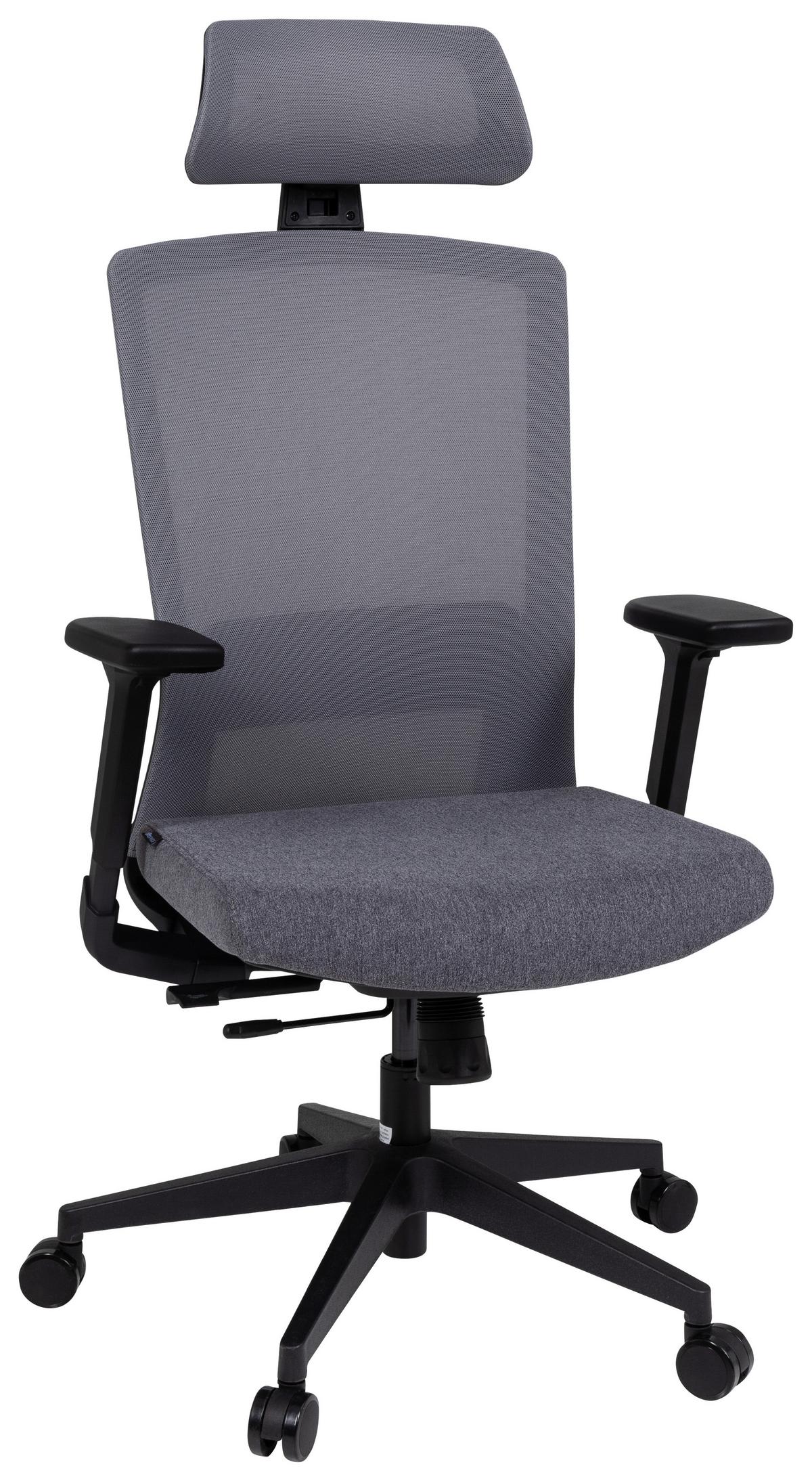 Pisarniški Stol Captivo, Siva - siva/črna, Moderno, umetna masa/tekstil (66/117/62cm) - MID.YOU