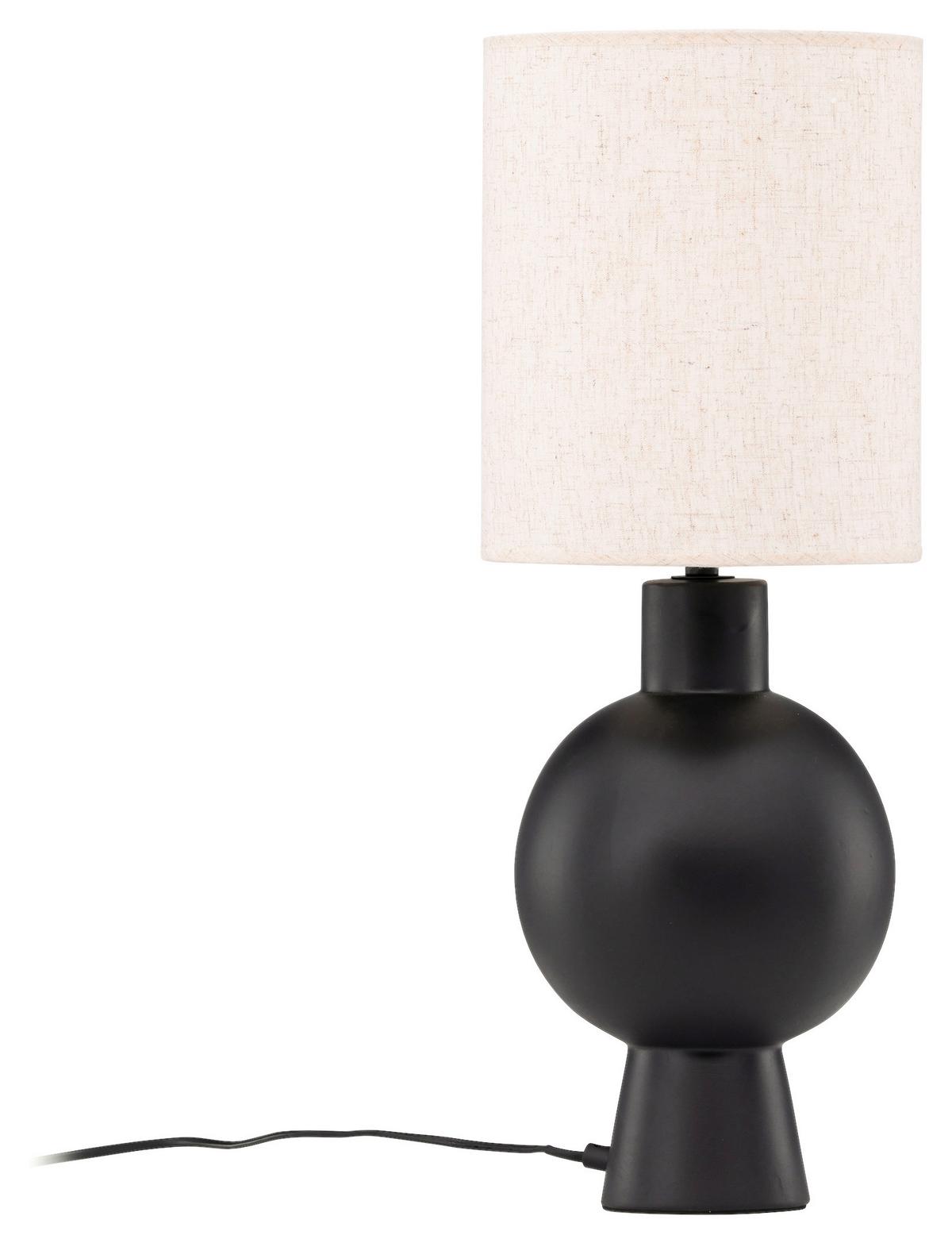 TISCHLEUCHTE MYSTERNA - Beige/Schwarz, Basics, Stein/Textil (21/55/21cm) - P & B
