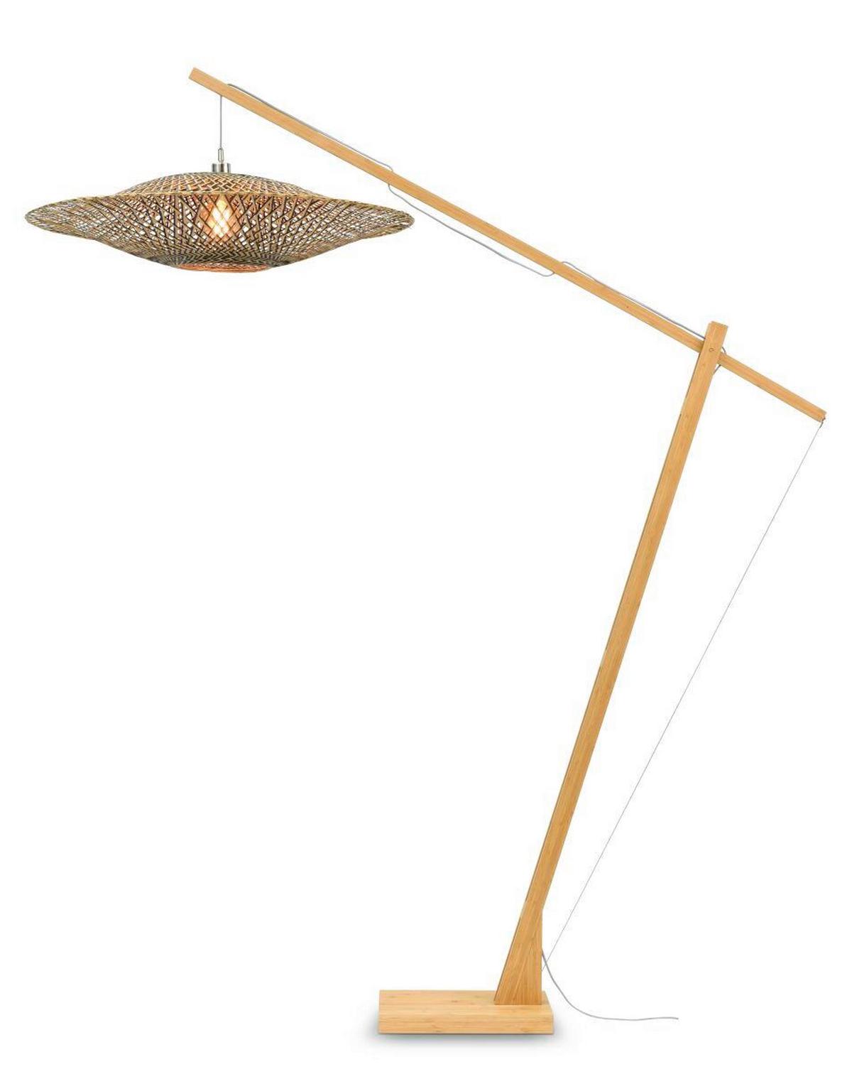 Stehleuchte Bali in Naturfarben max. 60 Watt - Schwarz/Naturfarben, Natur (87/207cm) - Good & Mojo