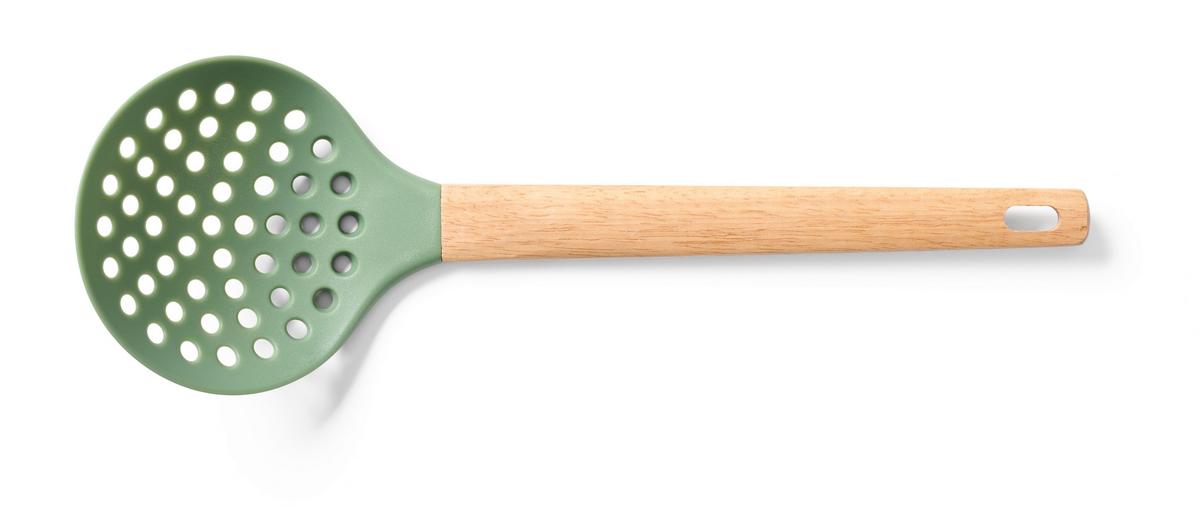 ZESTAW PRZYBORÓW KUCHENNYCH AE-C269BA1303 - kolor naturalny/ciemnozielony, Basics, tworzywo sztuczne/drewno - Homeware Profession.