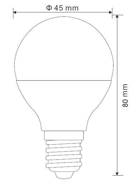 LED-Leuchtmittel 10561DCK max. 5 Watt - Opal, Kunststoff (4,7/9cm)