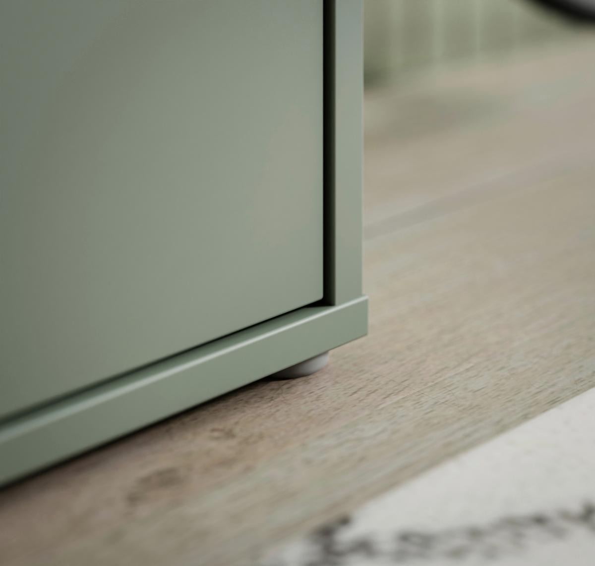 Dulap pentru pantofi ALICE SPRINGS - verde salvie, Basics, material pe bază de lemn (74,5/191,9/34,9cm) - Modern Living