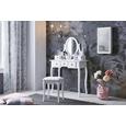Tabure Sara - bela, Moderno, leseni material/tekstil (35/45/28cm) - Modern Living
