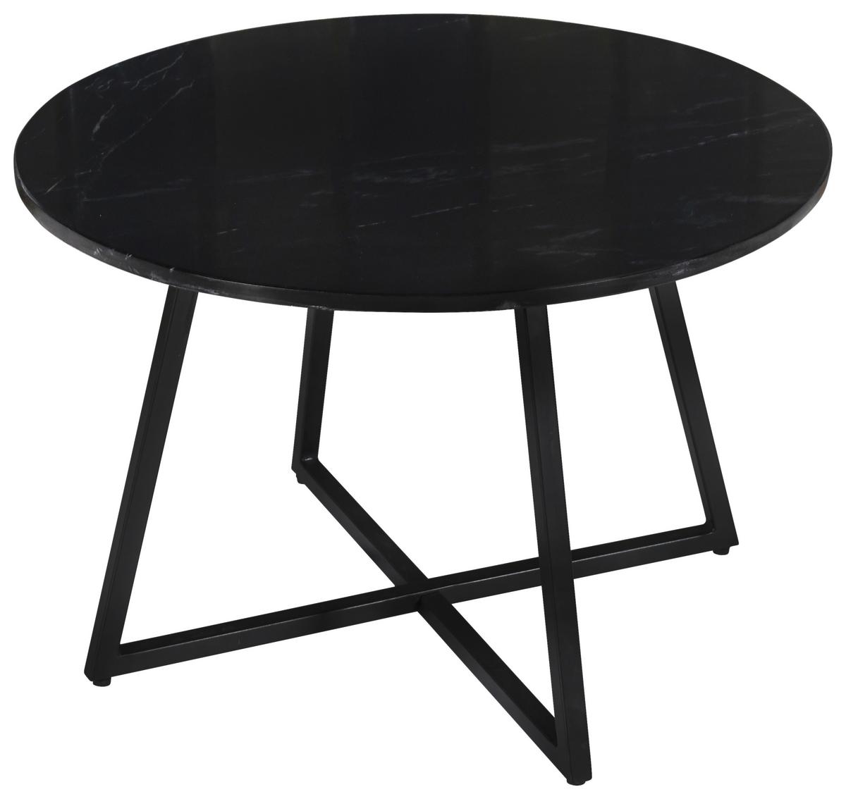 Klubska Miza Monteviseo, Črna, Marmor - črna, Moderno, kamen/kovina (65/44cm) - Mömax