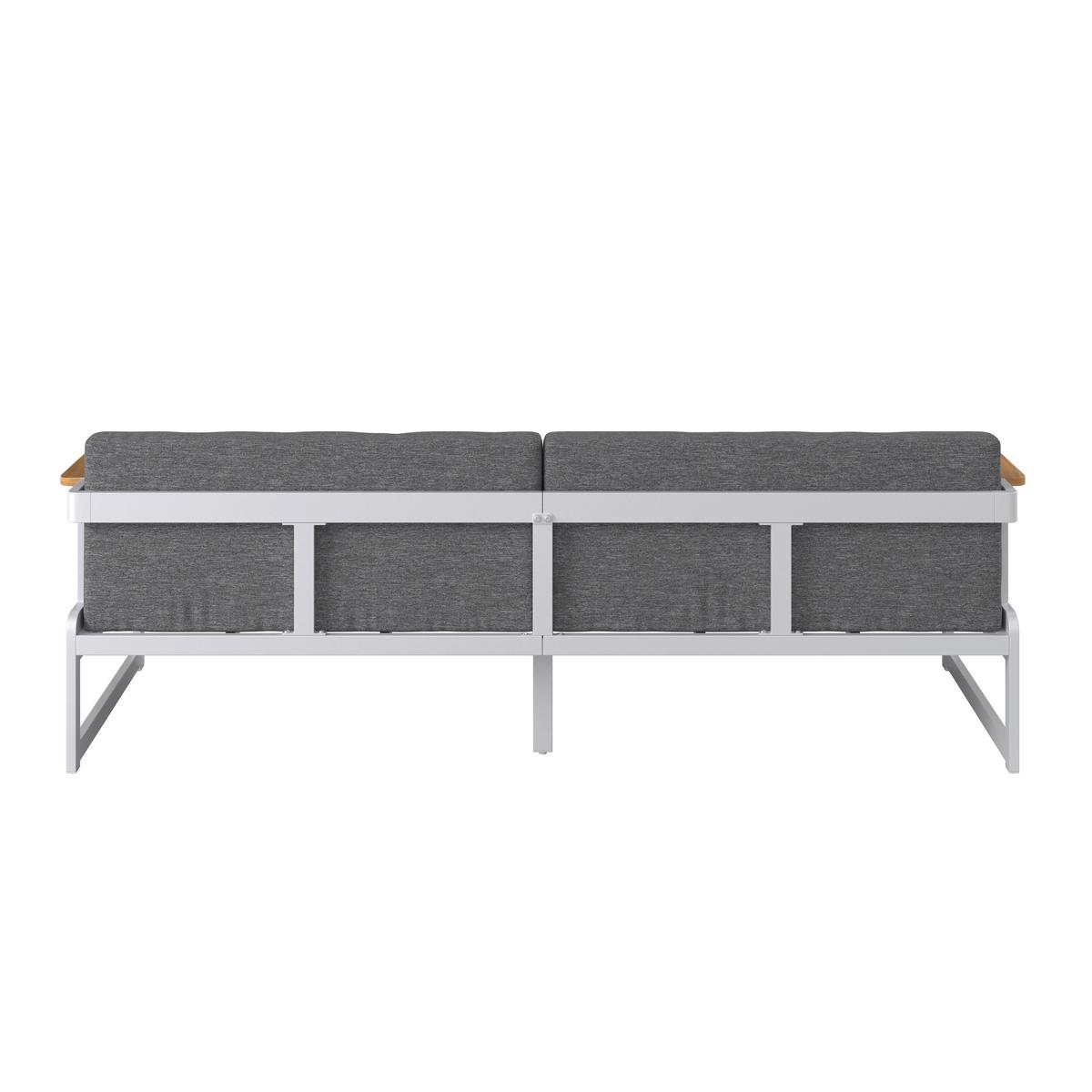 SOFA TARASOWA DESENZANO - biały/szary, Modern, metal/tkanina (192/57/73cm) - Ambia Garden