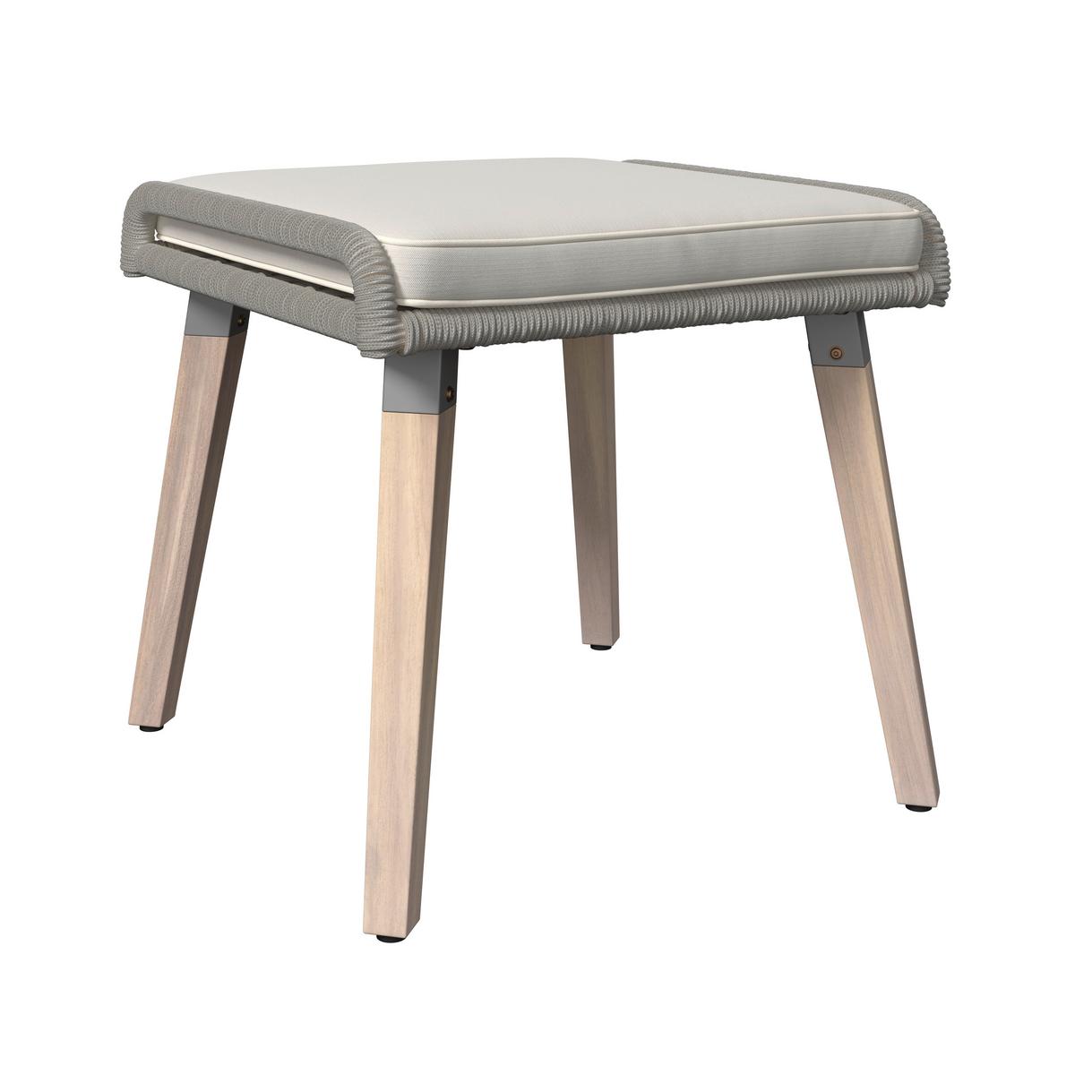 Loungegarnitur Elodie Grau Echtholz/Textil - Greige/Creme, Modern, Holz/Kunststoff - Bessagi Garden