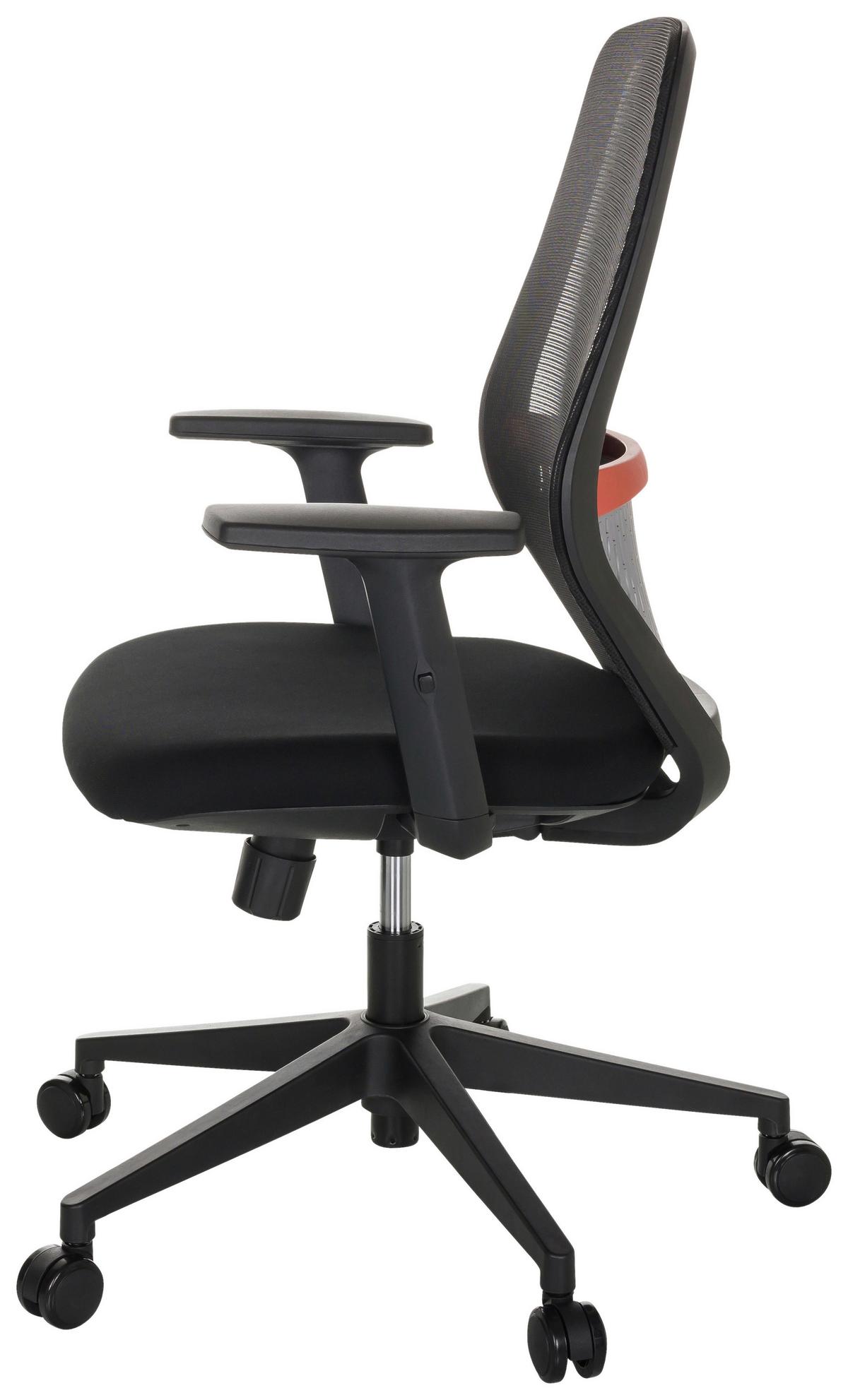Pisarniški Stol Carlow I, Črna - črna, Basics, umetna masa/tekstil (65/98/65cm) - MID.YOU