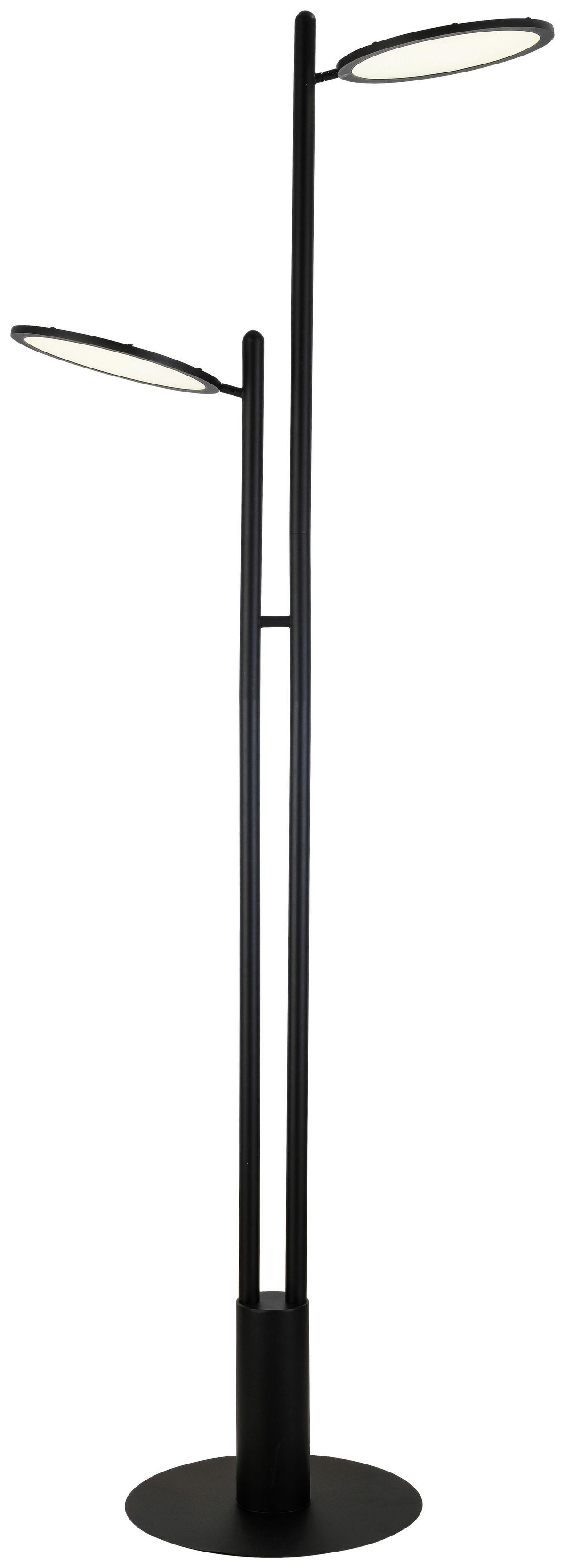 Lampadar LED Carsten - negru, Modern, plastic/metal (59,4/30/176,7cm) - Visiona