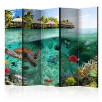 Paravent under the Surface of Water Multicolor - Multicolor, Basics, Holz/Textil (225/172/3cm) - artgeist