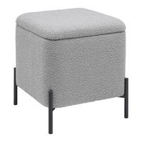 Hocker Mixo Grau - Schwarz/Grau, MODERN, Holzwerkstoff/Textil (43/50/43cm) - Mömax