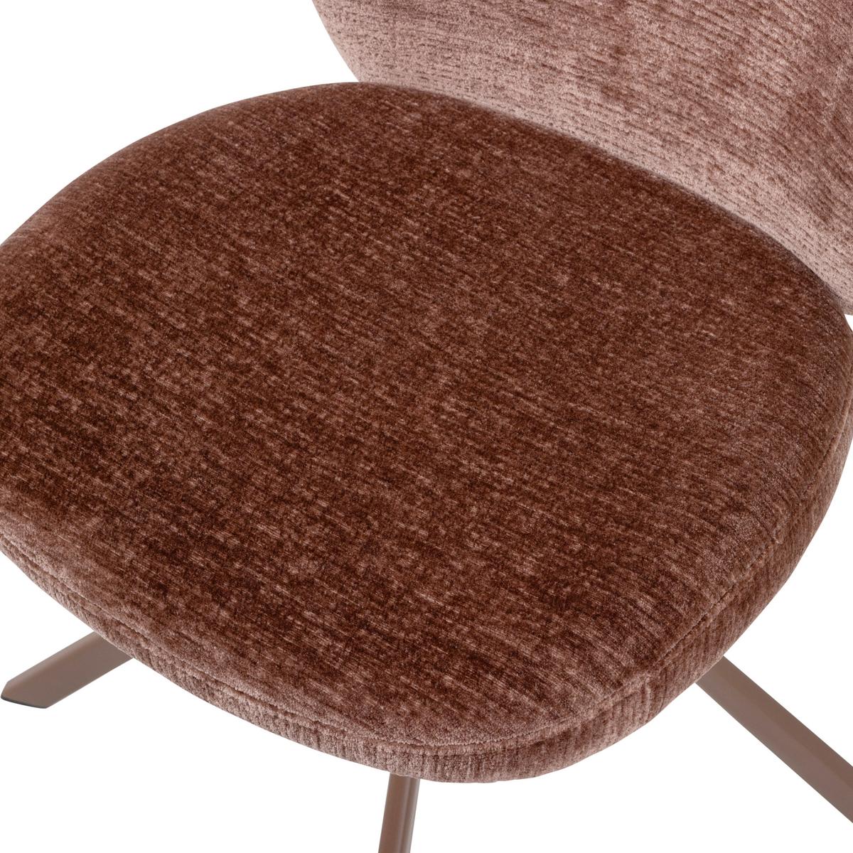 Stuhl-Set Femke 2er-Set Braun - Braun, MODERN, Textil/Metall (58/80/65cm) - Livetastic