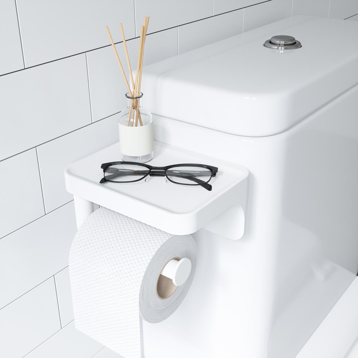 Držalo Za Toaletni Papir Easy - bela, Moderno, umetna masa (16/12/9cm) - Premium Living