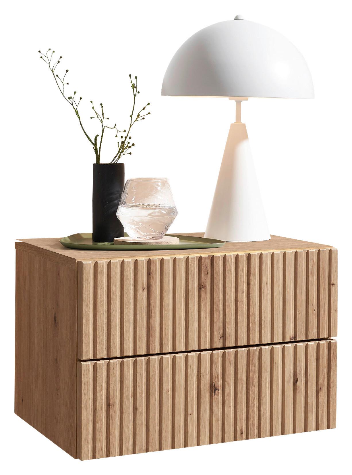 SZAFKA NOCNA TABONI - dąb artisan, Konventionell, materiał drewnopochodny (42/28/30cm) - Boxxx