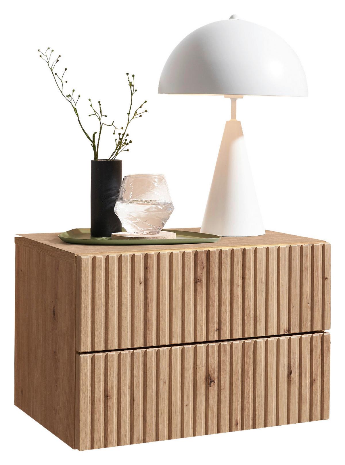 SZAFKA NOCNA TABONI - dąb artisan, Konventionell, materiał drewnopochodny (42/28/30cm) - Boxxx