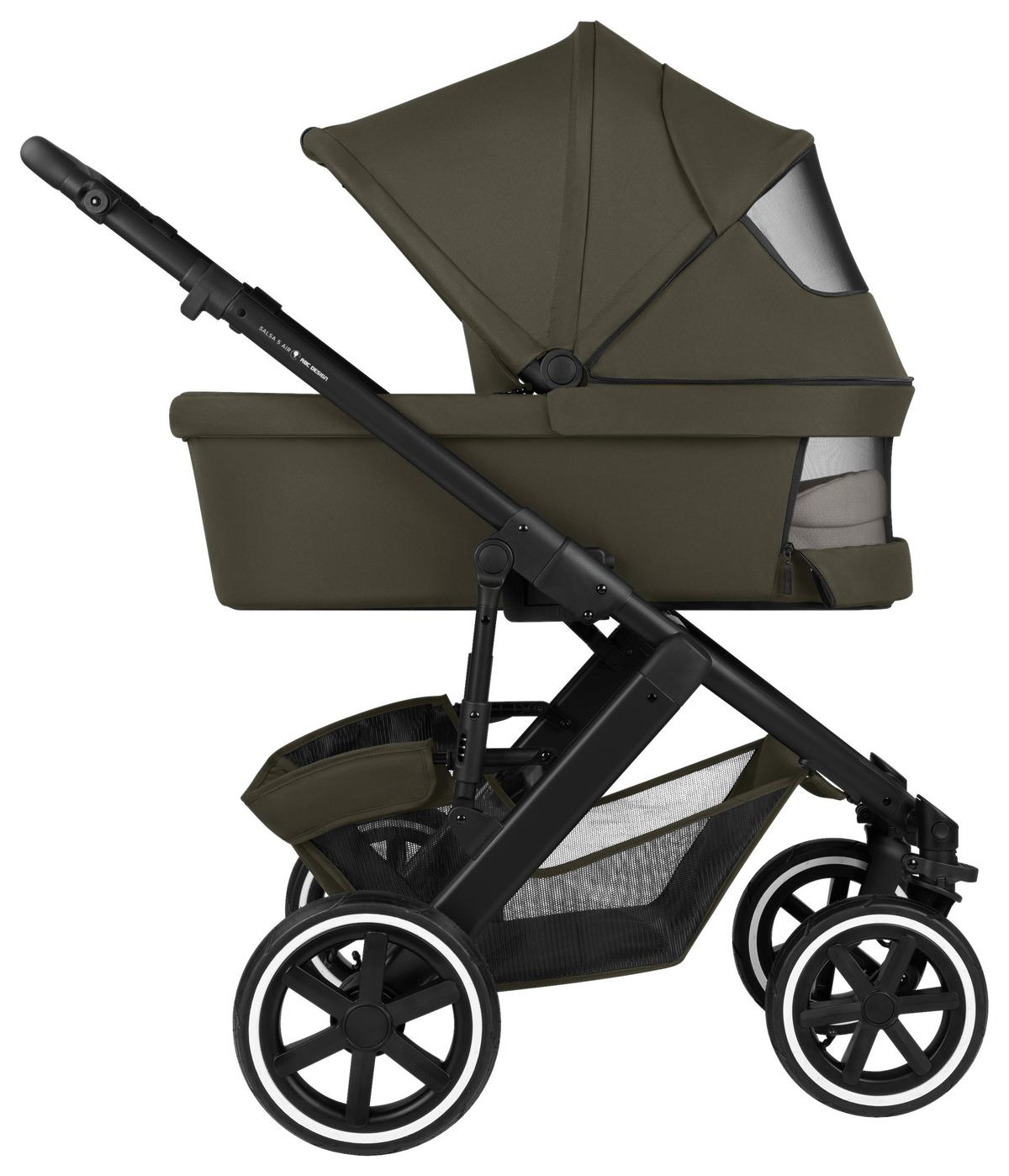 WÓZEK DZIECIĘCY SALSA 5 AIR - szarobrązowy, Basics (63/118/95.5cm) - ABC Design