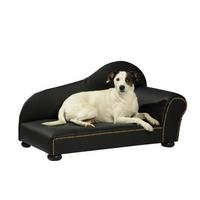 Hundesofa Ottomane ca. 75x39x40cm - Schwarz, KONVENTIONELL, Textil (75/39/40cm)