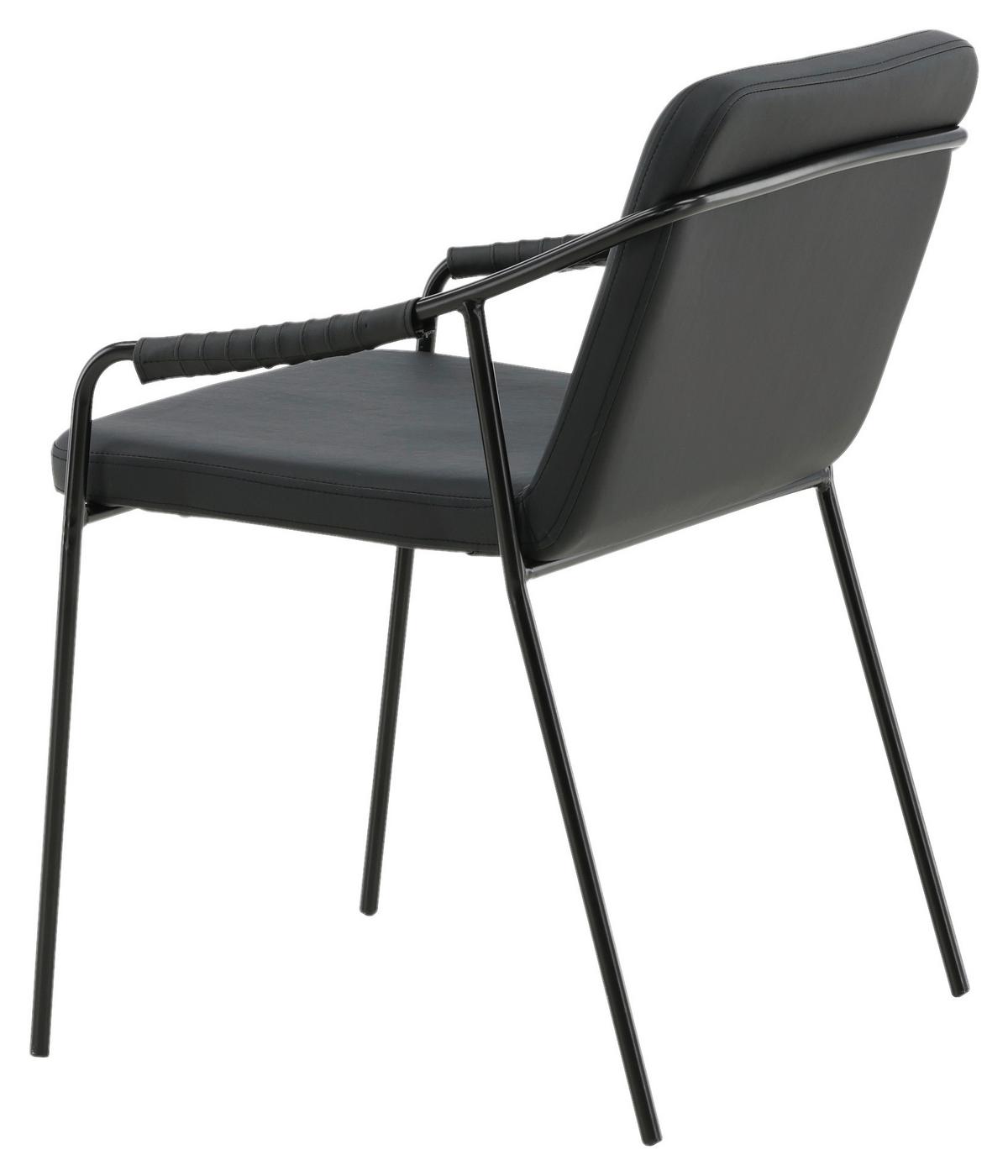 STUHL-SET TVIST - Schwarz, Design, Textil/Metall (53/77/59cm) - Livetastic