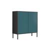 Kommode Mailand Typ 4 Anthrazit/Petrol - Anthrazit/Petrol, MODERN, Holzwerkstoff/Metall (79/86/33cm) - MID.YOU